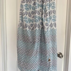 Roberta Roller Rabbit cotton wrap pareo turquoise navy leaf print